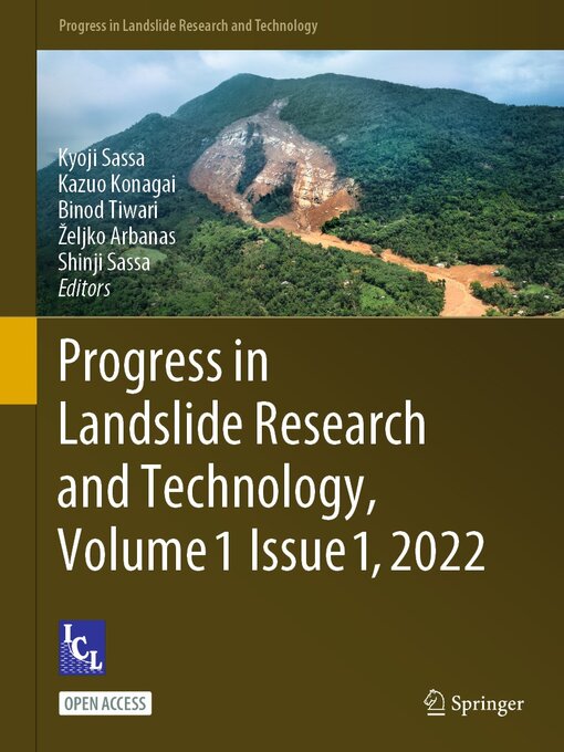 Title details for Progress in Landslide Research and Technology, Volume 1 Issue 1, 2022 by Kyoji Sassa - Available